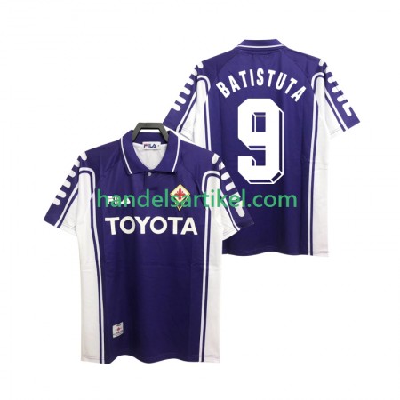 ACF Fiorentina BASTUTA 9 1999 2000 Retro Heim Trikotsatz Kurzarm